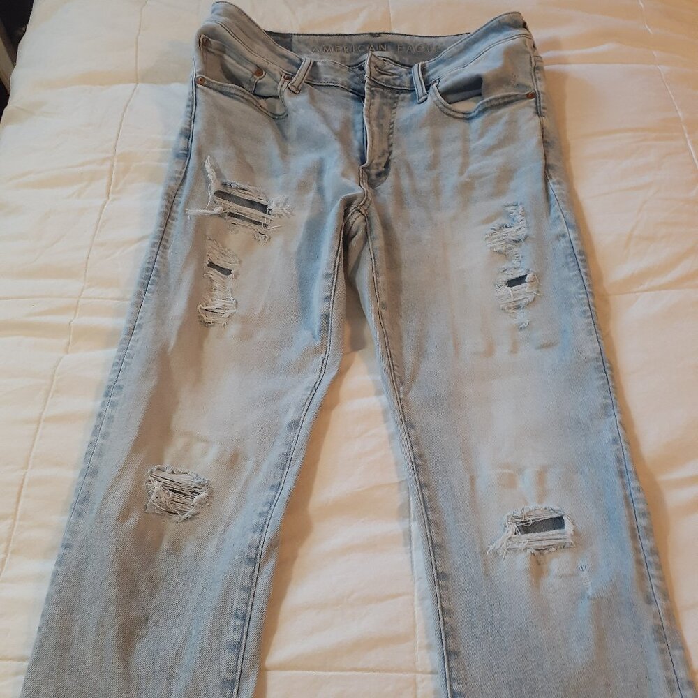 American Eagle Men's Distressed Denim Jeans 32 Waist 34 Length